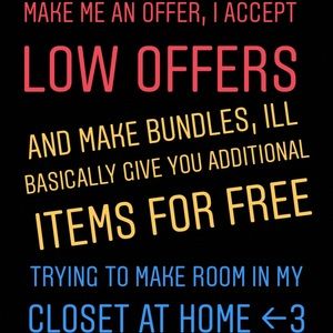 I accept Low offers and I send freebies !